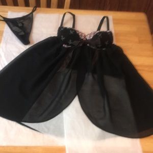 Victoria’s Secret Black / Pink / Silver Nighty